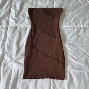 Princess Polly Brown Strapless Bodycon Dress
